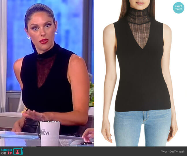 Theory Faux Double Layer Shell worn by Abby Huntsman on The View
