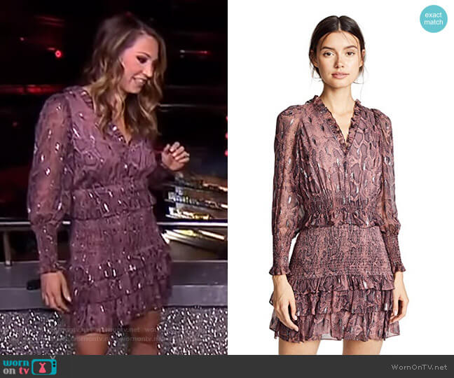 Rebecca Taylor Snake Smock Dress worn by Ginger Zee on Good Morning America