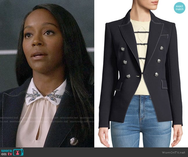 Veronica Beard Miller Blazer worn by Michaela Pratt (Aja Naomi King) on How to Get Away with Murder