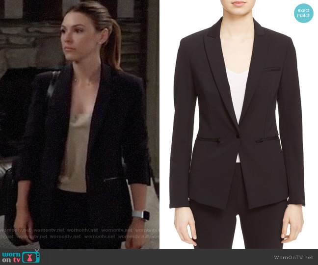 Veronica Beard Scuba Jacket worn by Margaux Dawson (Elizabeth Hendrickson) on General Hospital