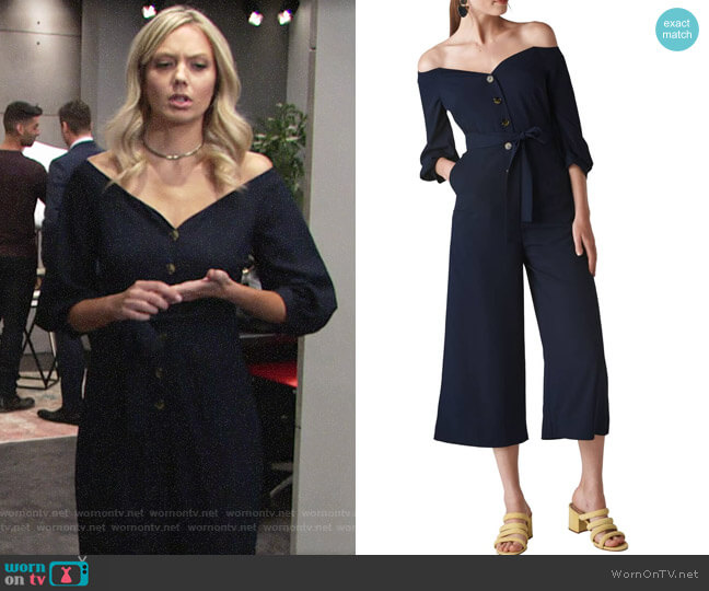 Whistles Carina Jumpsuit worn by Abby Newman (Melissa Ordway) on The Young and the Restless