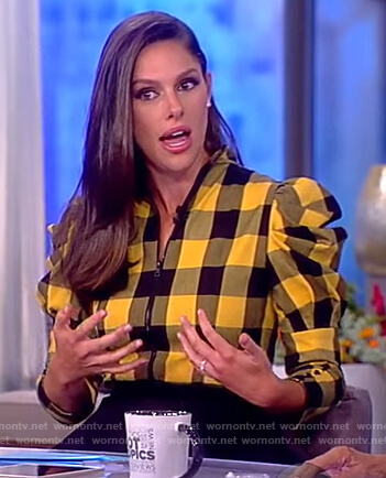 Abby’s yellow checked top on The View