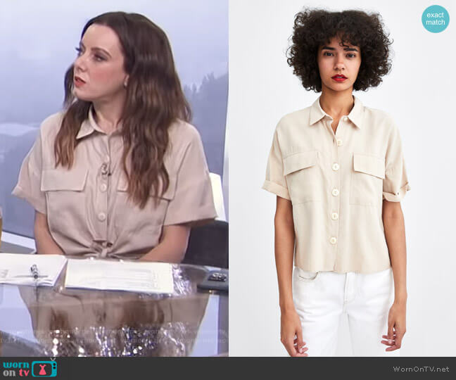 Zara Short Shirt worn by Melanie Bromley on E! News