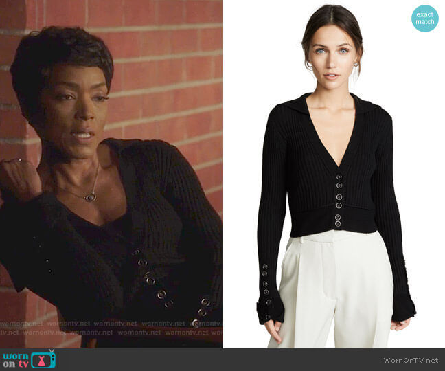 3.1 Phillip Lim Sailor Cardigan worn by Athena Grant (Angela Bassett) on 9-1-1