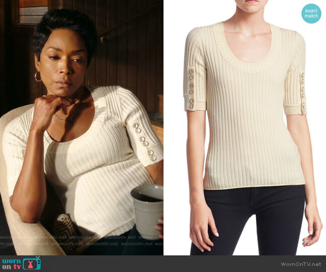 3.1 Phillip Lim Button Detail Sleeve Sweater worn by Athena Grant (Angela Bassett) on 9-1-1