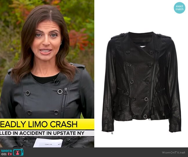 3.1 Phillip Lim Leather Zip-Up Jacket worn by Bianna Golodryga on CBS Mornings