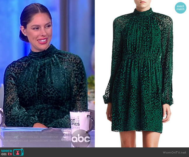 A.L.C. Nadia Velvet Burnout Mockneck Dress worn by Abby Huntsman on The View