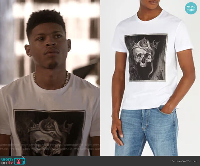 Alexander McQueen Skull-Print T-shirt worn by Hakeem Lyon (Bryshere Y. Gray) on Empire