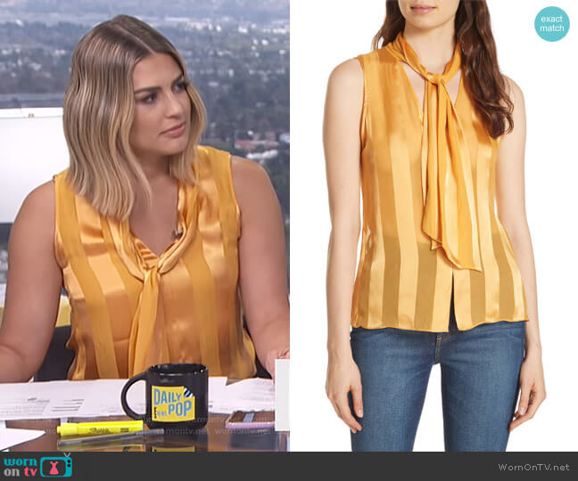 Alice + Olivia Gwenda Blouse worn by Carissa Loethen Culiner on E! News