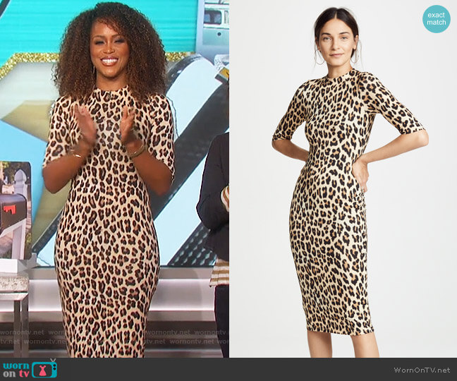 Alice + Olivia Delora Dress worn by Eve on The Talk
