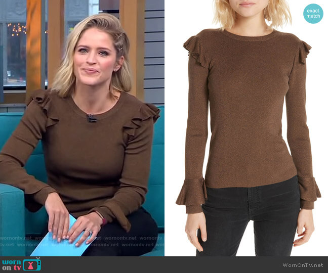 Alice + Olivia Mittie Sweater worn by Sara Haines on Good Morning America