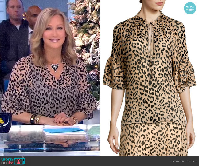 Alice + Olivia Julius Tunic worn by Lara Spencer on Good Morning America