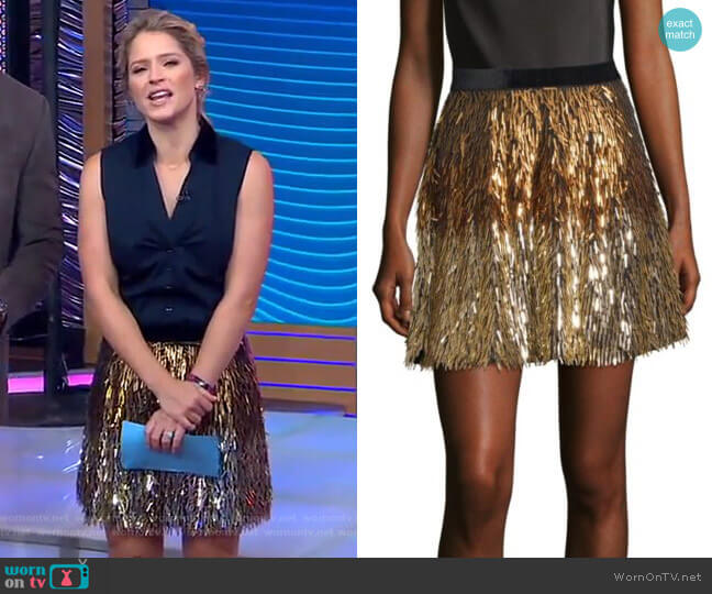 Alice + Olivia Cina Skirt worn by Sara Haines on Good Morning America