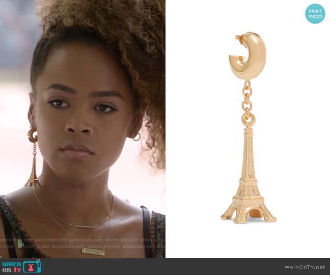 Balenciaga Gold-Tone Earring worn by Tiana Brown (Serayah McNeill) on Empire