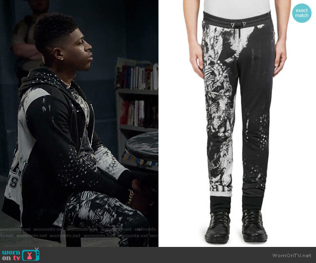 Balmain Graphic-Print Cotton Pants worn by Hakeem Lyon (Bryshere Y. Gray) on Empire