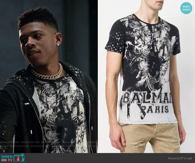 Balmain Mariniere Print T-shirt worn by Hakeem Lyon (Bryshere Y. Gray) on Empire