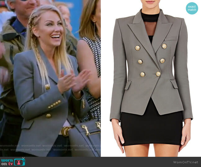 Balmain Wool Double-Breasted Blazer worn by Stephanie Hollman on The Real Housewives of Dallas