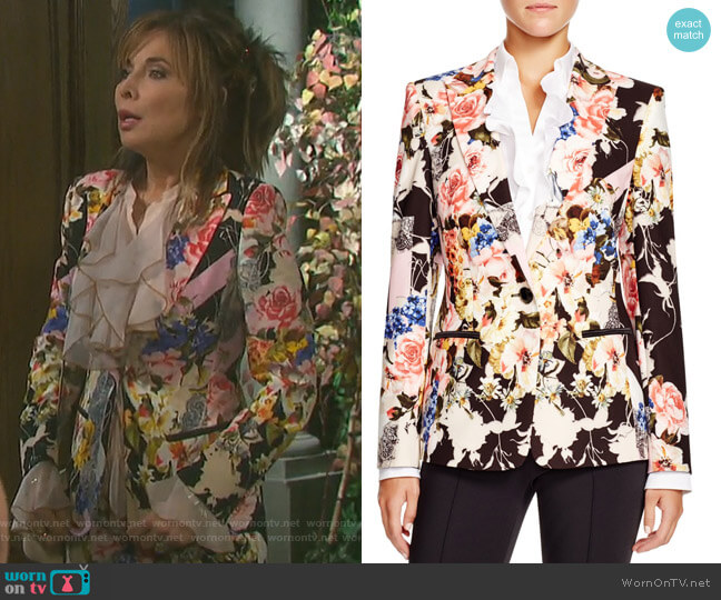 Basler Floral Print Blazer worn by Kate Roberts (Lauren Koslow) on Days of our Lives