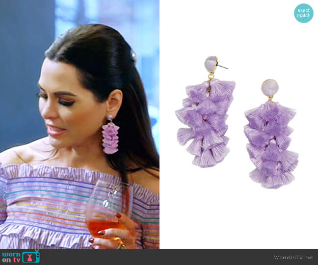 Baublebar Contessa Tassel Earrings worn by D’Andra Simmons on The Real Housewives of Dallas