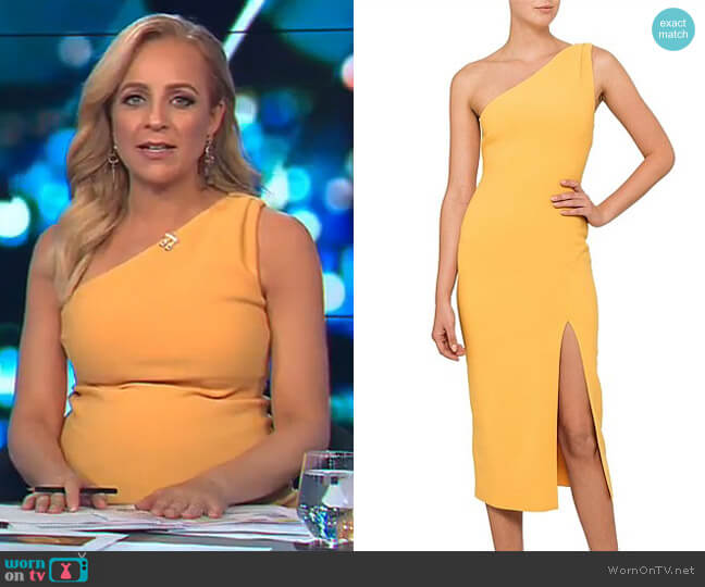 Bec & Bridge Tango Race Dress worn by Carrie Bickmore on The Project