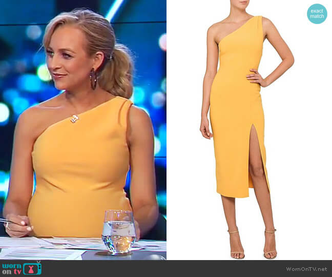 Bec & Bridge Tango Race Dress worn by Carrie Bickmore on The Project
