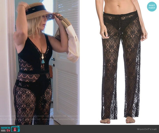 Becca by Rebecca Virtue Poetic Pants Swim Cover up worn by Vicki Gunvalson on The Real Housewives of Orange County