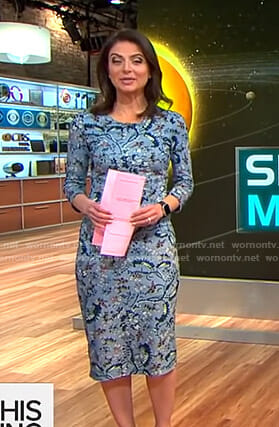 Bianna’s blue floral dress on CBS This Morning
