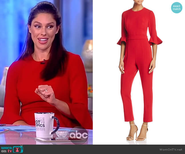 Black Halo Brooklyn Jumpsuit worn by Abby Huntsman on The View