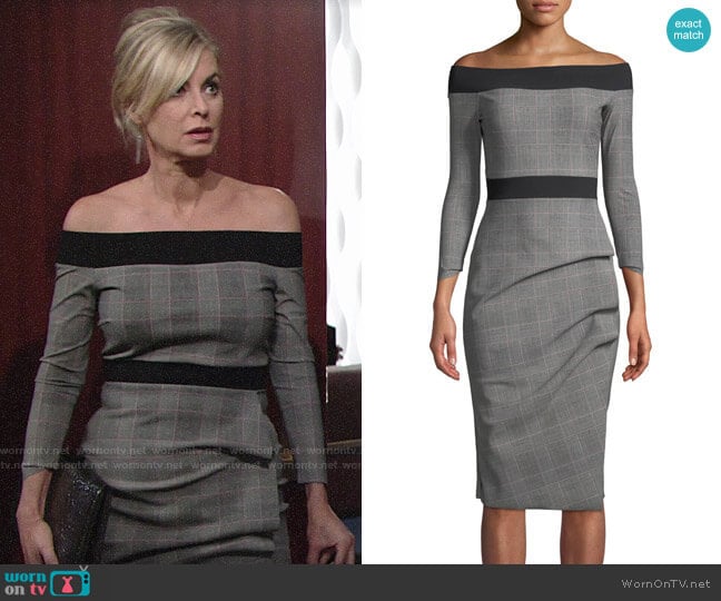 Chiara Boni La Petite Robe Larissa Dress worn by Ashley Abbott (Eileen Davidson) on The Young and the Restless