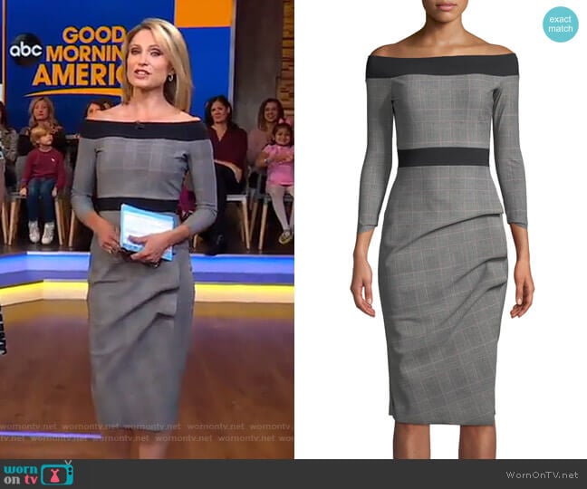 Chiara Boni La Petite Robe Larissa Dress worn by Amy Robach on Good Morning America
