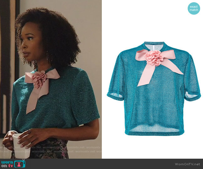 Alcoolique Furby Glitter Top worn by Monica Colby (Wakeema Hollis) on Dynasty
