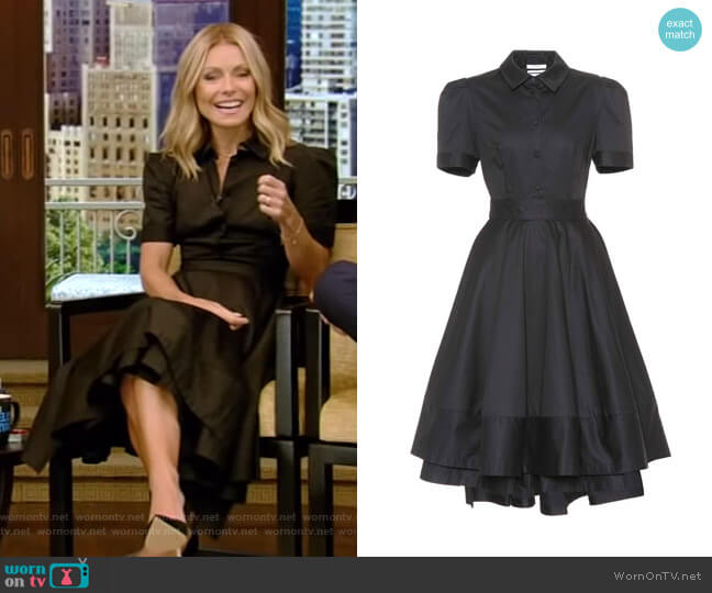 Co Poplin Shirt Dress worn by Kelly Ripa on Live with Kelly and Mark