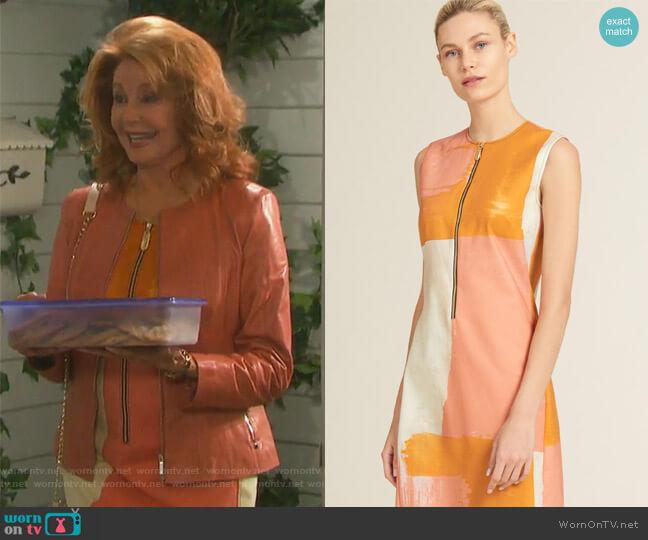 DKNY Sleeveless Zip Front Dress worn by Maggie Horton (Suzanne Rogers) on Days of our Lives
