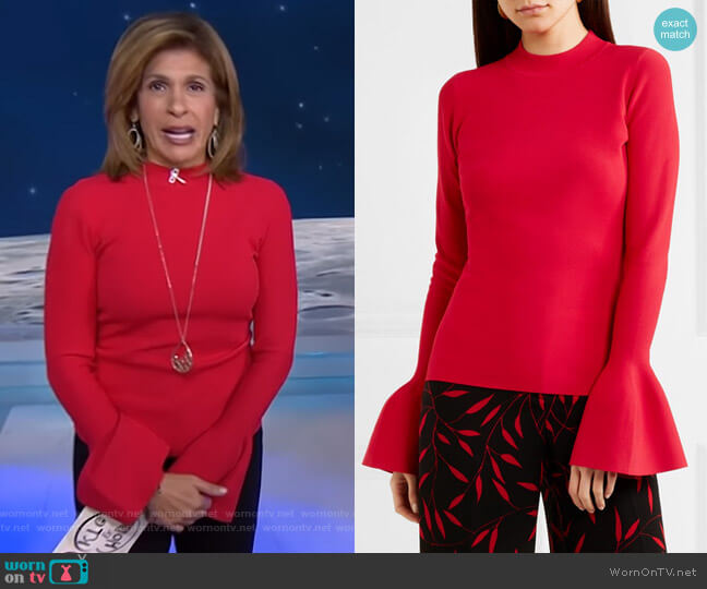 Diane von Furstenberg Stretch-Knit Top worn by Hoda Kotb on Today