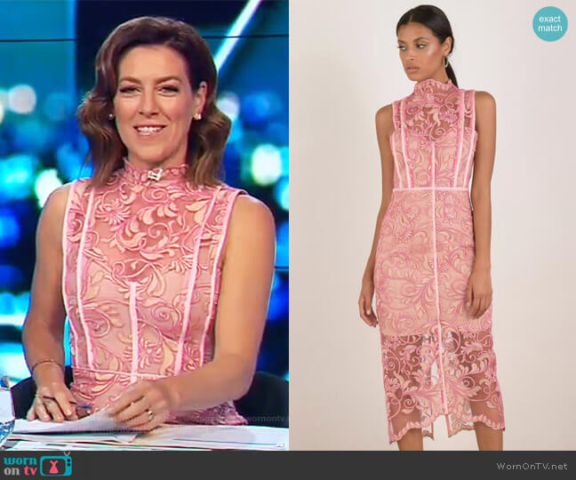 Elliatt Collective Claro Dress worn by Gorgi Coghlan on The Project