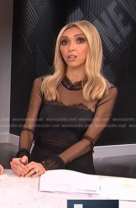 Giuliana’s black point lace dress on E! News