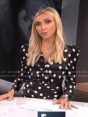 Giuliana’s black polka dot dress on E! News