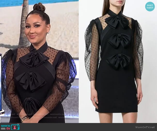 Givenchy Bow Front Short Dress worn by Adrienne Houghton on The Real
