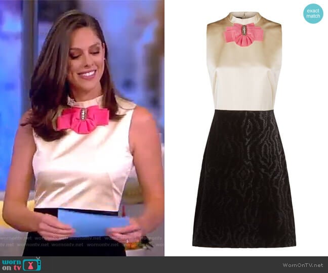 Gucci Bow Brooch Sleeveless Dress worn by Abby Huntsman on The View