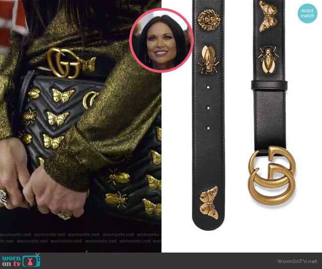 Gucci Embellished Leather Belt worn by LeeAnne Locken on The Real Housewives of Dallas