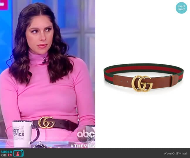 Gucci GG Webbing Belt worn by Abby Huntsman on The View