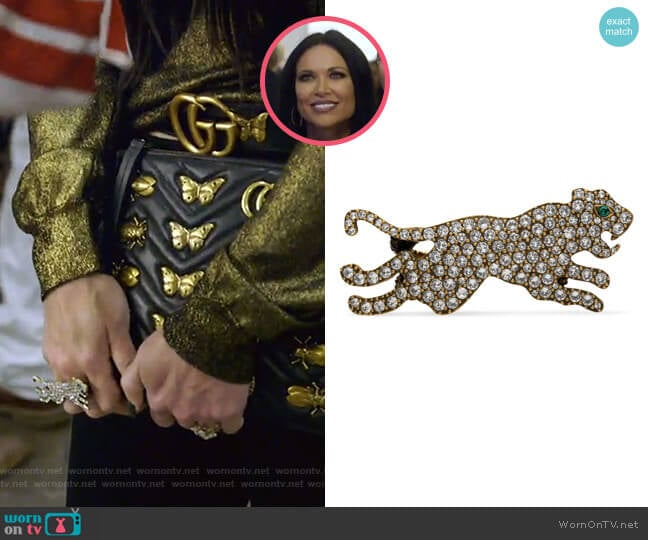 Gucci Multi-Finger Ring with Tiger worn by LeeAnne Locken on The Real Housewives of Dallas