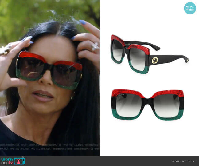 Gucci Square Sunglasses worn by LeeAnne Locken on The Real Housewives of Dallas