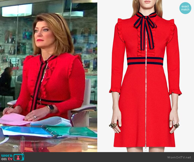 Gucci Viscose Jersey Dress worn by Norah O'Donnell on CBS Mornings