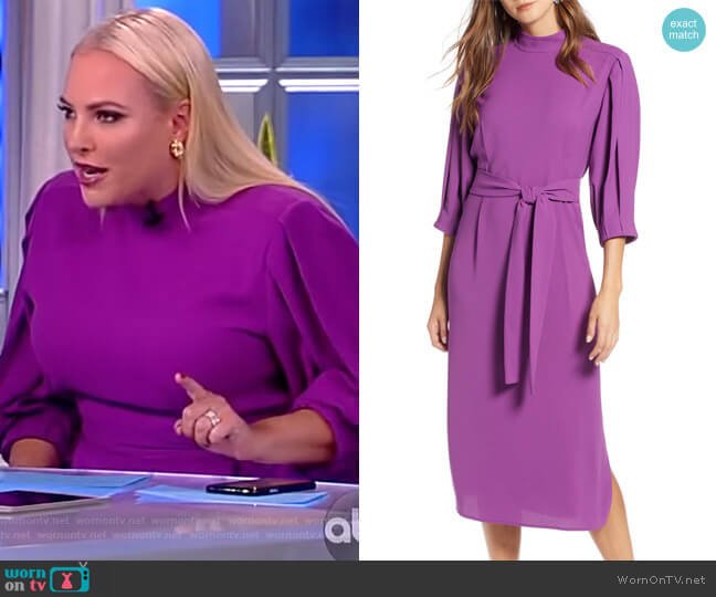 Halogen Tie Waist Dress worn by Meghan McCain on The View