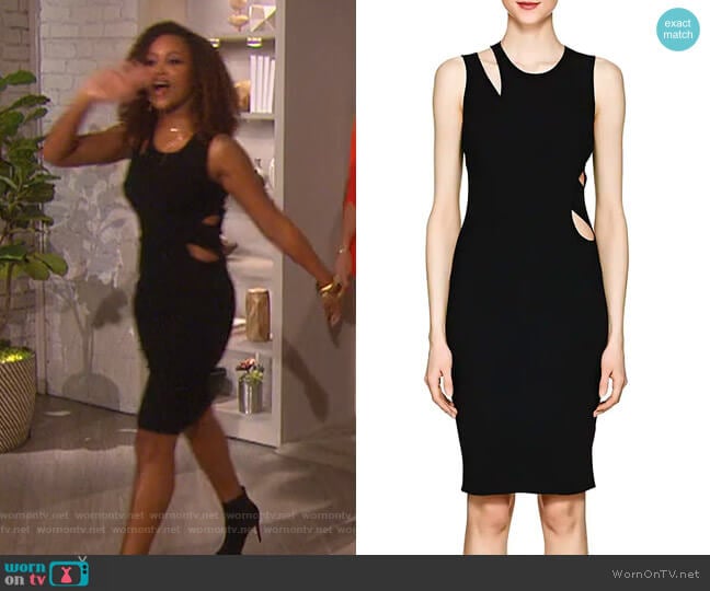 Helmut Lang Cutout Compact Knit Tank Dress worn by Eve on The Talk