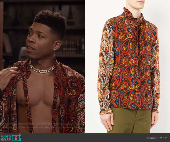 JW Anderson Paisley-Print Shirt worn by Hakeem Lyon (Bryshere Y. Gray) on Empire
