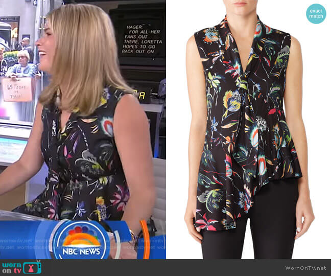 Jason Wu Jungle Flower Top worn by Jenna Bush Hager on Today