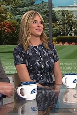 Jenna’s floral button front dress on Megyn Kelly Today