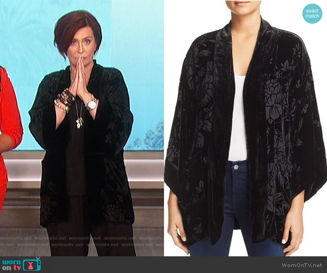 Johnny Was Ivy Reversible Velvet Kimono worn by Sharon Osbourne on The Talk